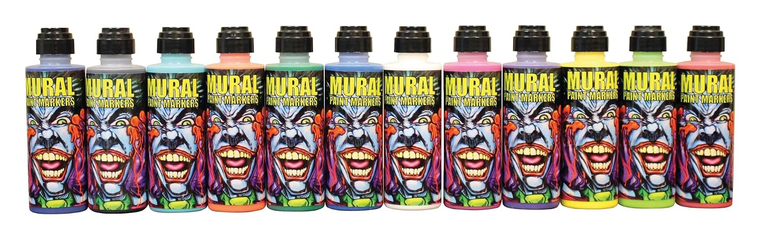 Chroma Mural Paint Markers. Assorted Colors, 4 Ounces, Set of 12