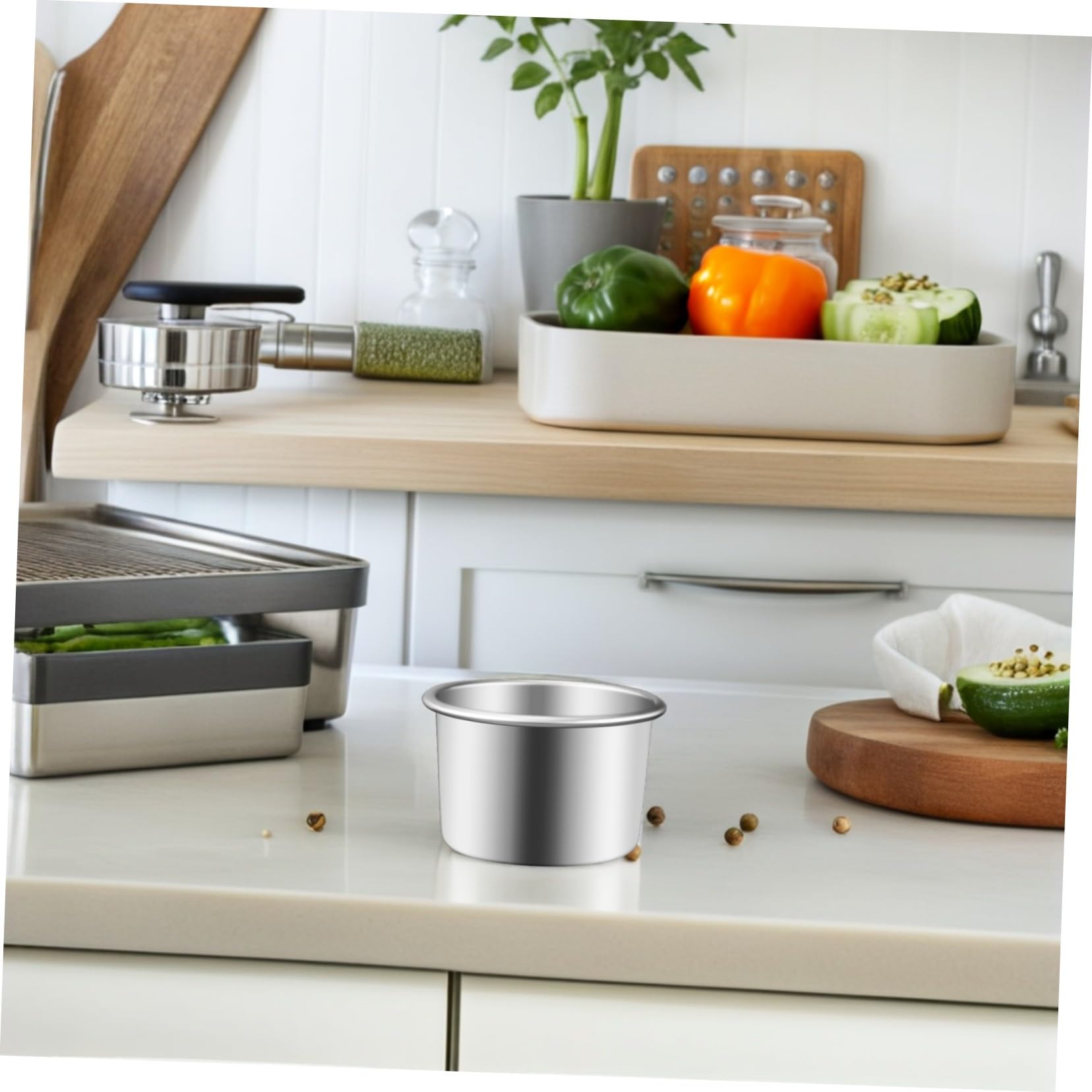 DOITOOL 20 Piezas Molde Redondo para Tartas con Fondo Extraíble de Unidades de Aluminio para Hornear Quesos Mousses y Pasteles Pequeños para Cocina y Celebraciones Familiares