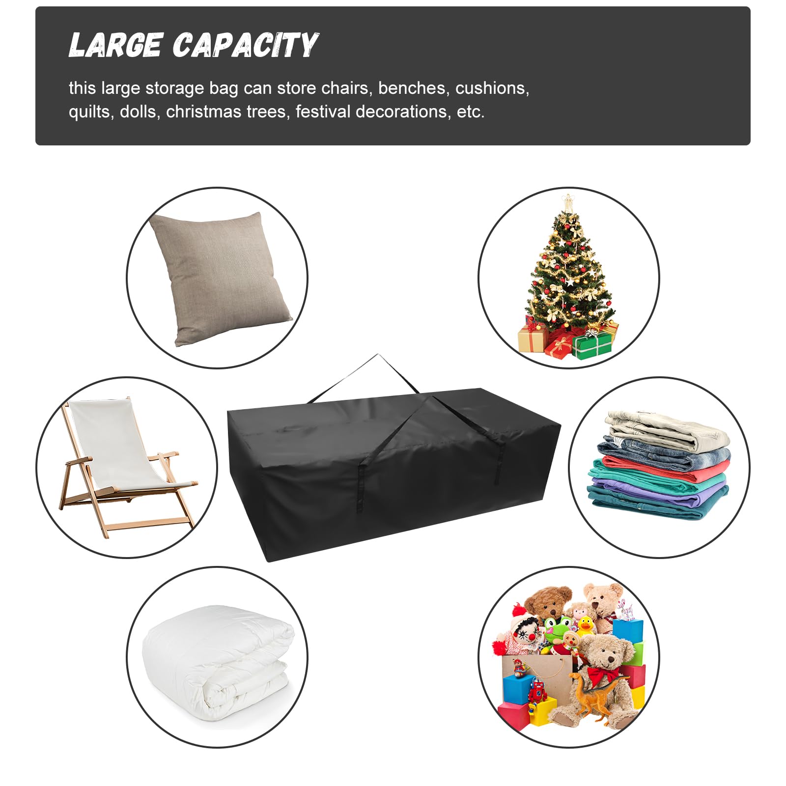Cusion Storage - Borsa portaoggetti XXL, per mobili da giardino
