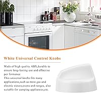 Vista 7 de Paquete de 4 perillas de control universales negras con 12 adaptadores y 4 perillas de control universales blancas con 12 adaptadores, compatible