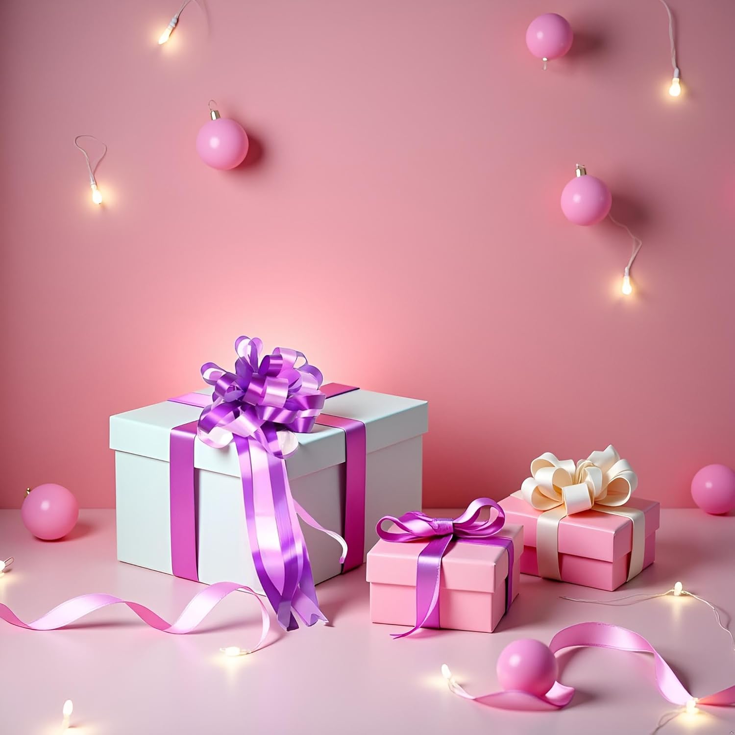 10PCS Large Pull Flower Bow, Gift Wrap Bow, Party Favor Wedding Bow, for Box or Flower Decoration, Gift Decoration - Purple - Image 5