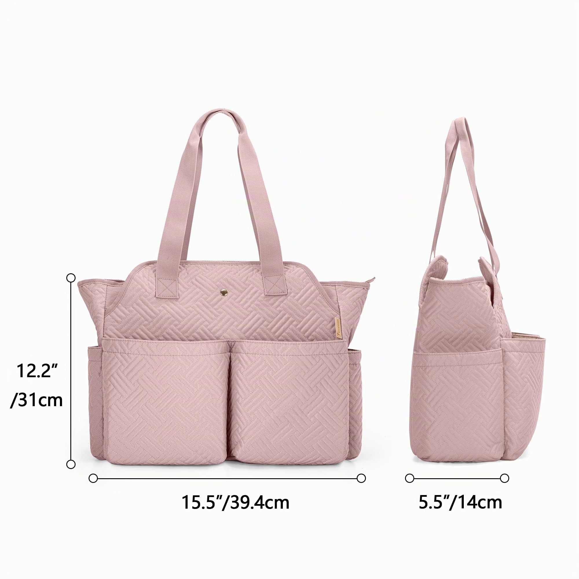 Fasrom Sac d'infirmière avec Compartiment pour Ordinateur Portable | Avec Pochette Rembourrée 15.6", 2 Couches Séparées, 3 Emplacements Stylos, 4 Poches Intérieures et Extérieures pour Étudiants