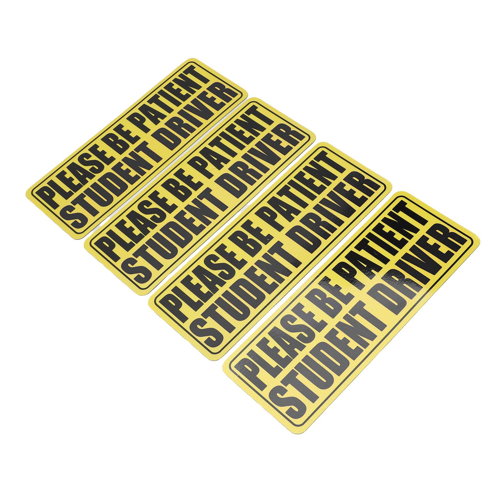 Autocollants Magnétiques 'Nouveau Paresseux' Pour Voiture - Lot De 4 - Avertissement Conducteur Débutant - Maintien Distance Sécurité - Design Réfléchissant - 12