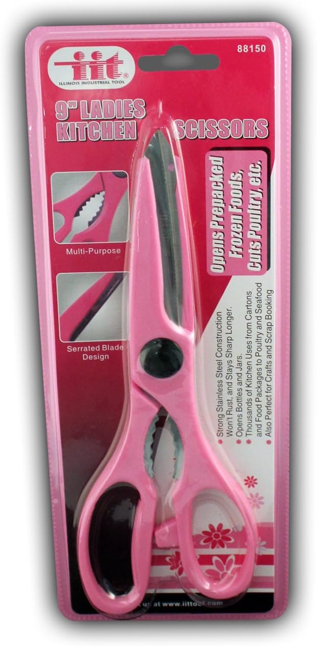 88150 Ladies Pink 9-Inch Kitchen Scissors