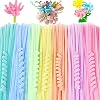 100 PCS Pipecleaners Craft Pipe Cleaners,30cm Long Flexible Rainbow Chenille Cord Curved Plush Pipe Cleaner for Handcrafting and Christmas Tree Project DIY Decorating Macaron Color