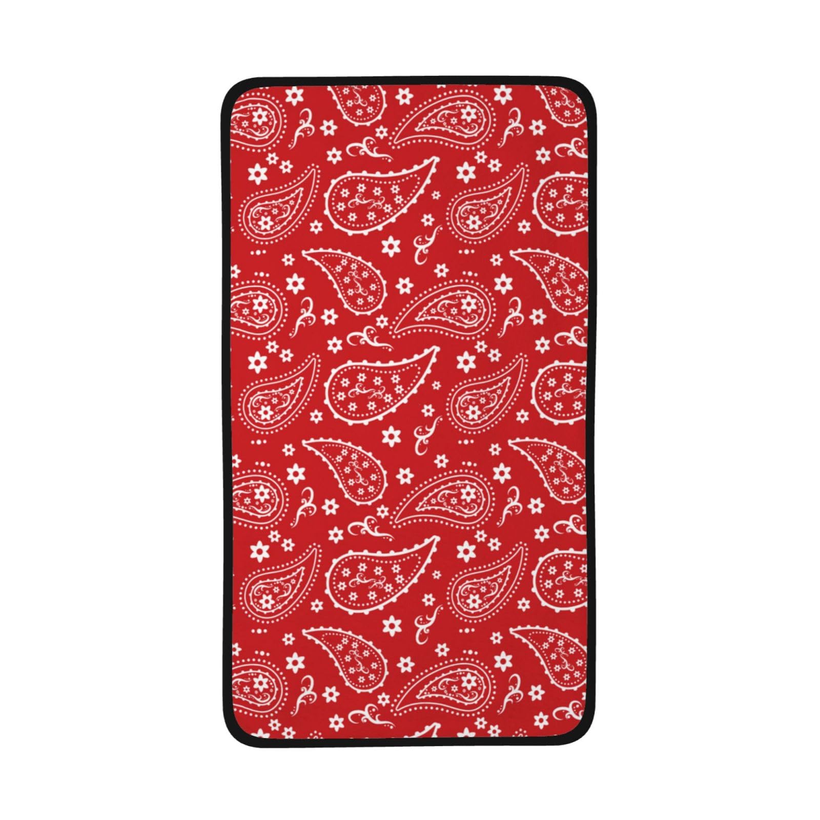 Amazon｜フェイスタオル ペイズリー柄 赤 ハンドタオル バスタオル