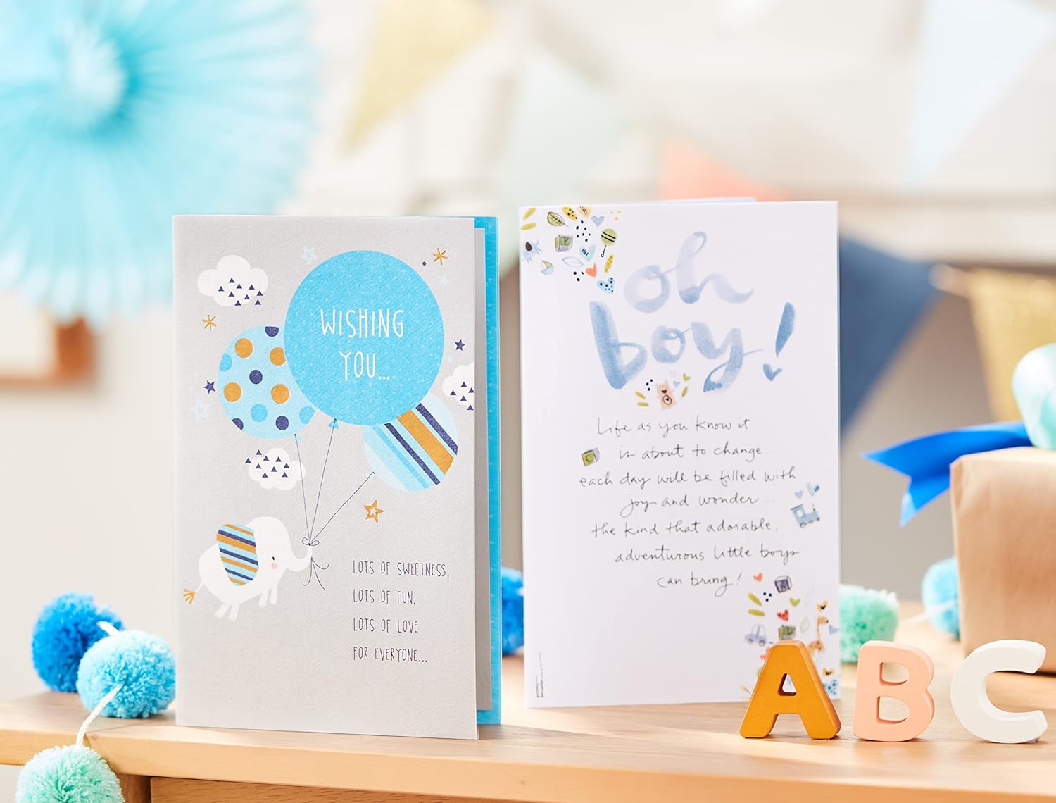 American Greetings Baby Shower Card for Boy (Baby Elephant)