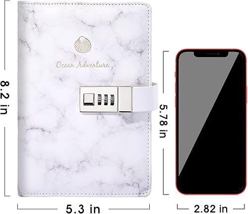 Miniatura 4 de Diario con candado para mujer, diario con cerradura personal recargable, diario con bloqueo de cuero, cuaderno de escritura B6 para niñas, diario