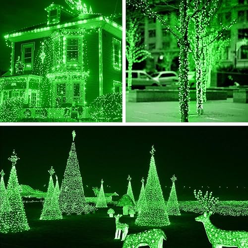 Miniatura 8 de Paquete de 120 luces LED de árbol de Navidad de 32.8 pies cada una, funciona con pilas, para interiores y exteriores, con temporizador, 8 modos,