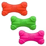 Hartz DuraPlay Bone Squeaky Latex Dog Toy for Medium Breeds, 3 Pack Medium (3 Count)