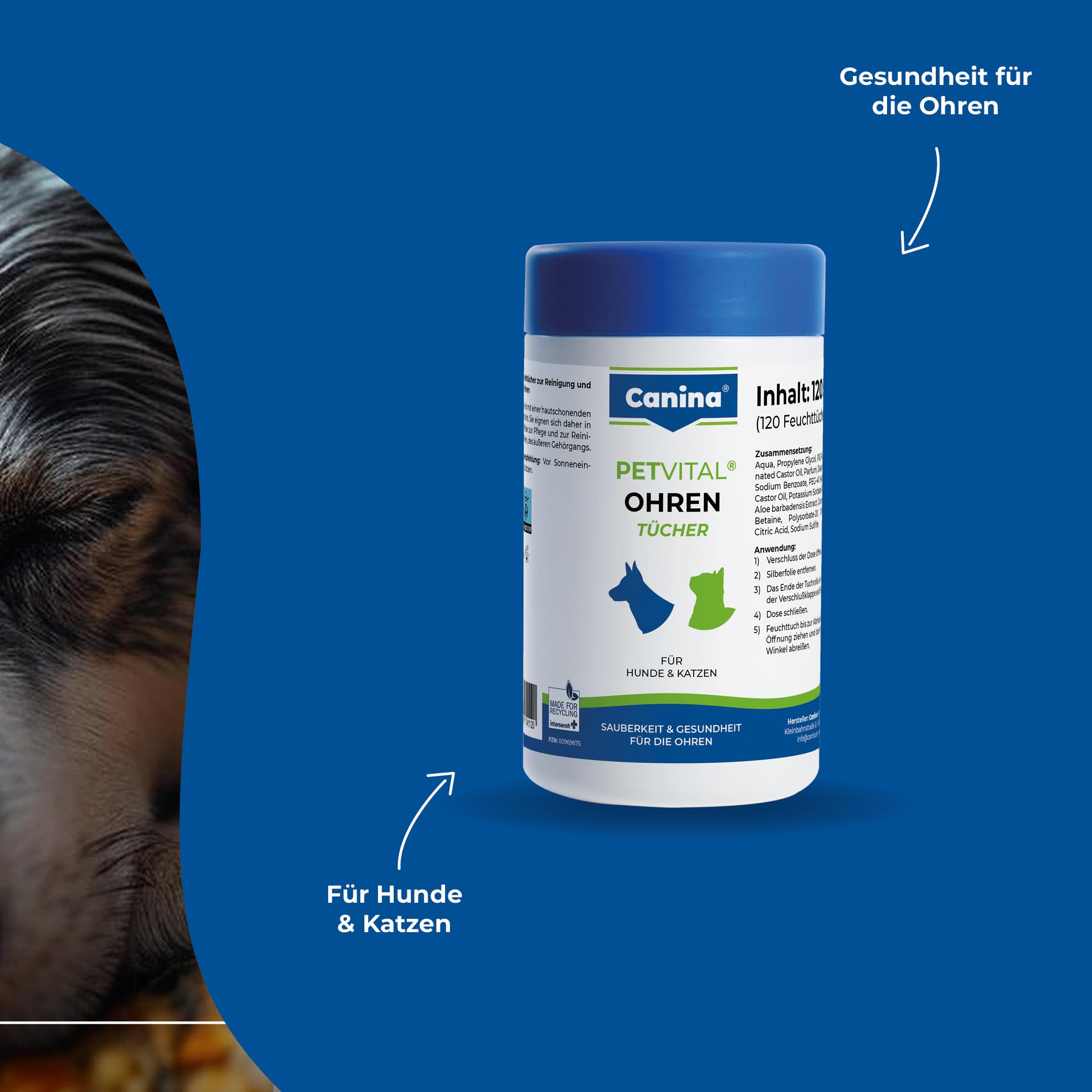 PETVITAL Ohrentücher 120 Stück