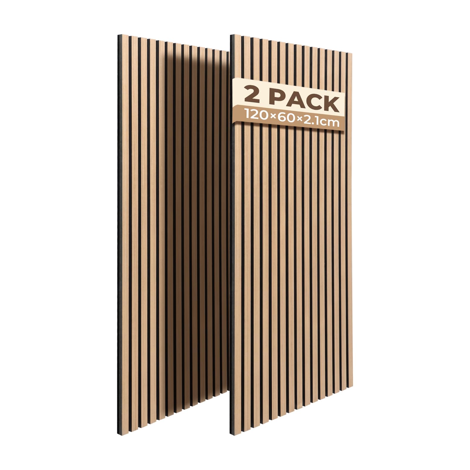 Pannelli Fonoassorbenti Decorativi 120x60x2,1 cm, Ohuhu 2 Pezzi Pannelli Decorativi per Pareti, Pannello Fonoassorbente con Elevato Assorbimento Acustico, Facile da Installare e Tagliare