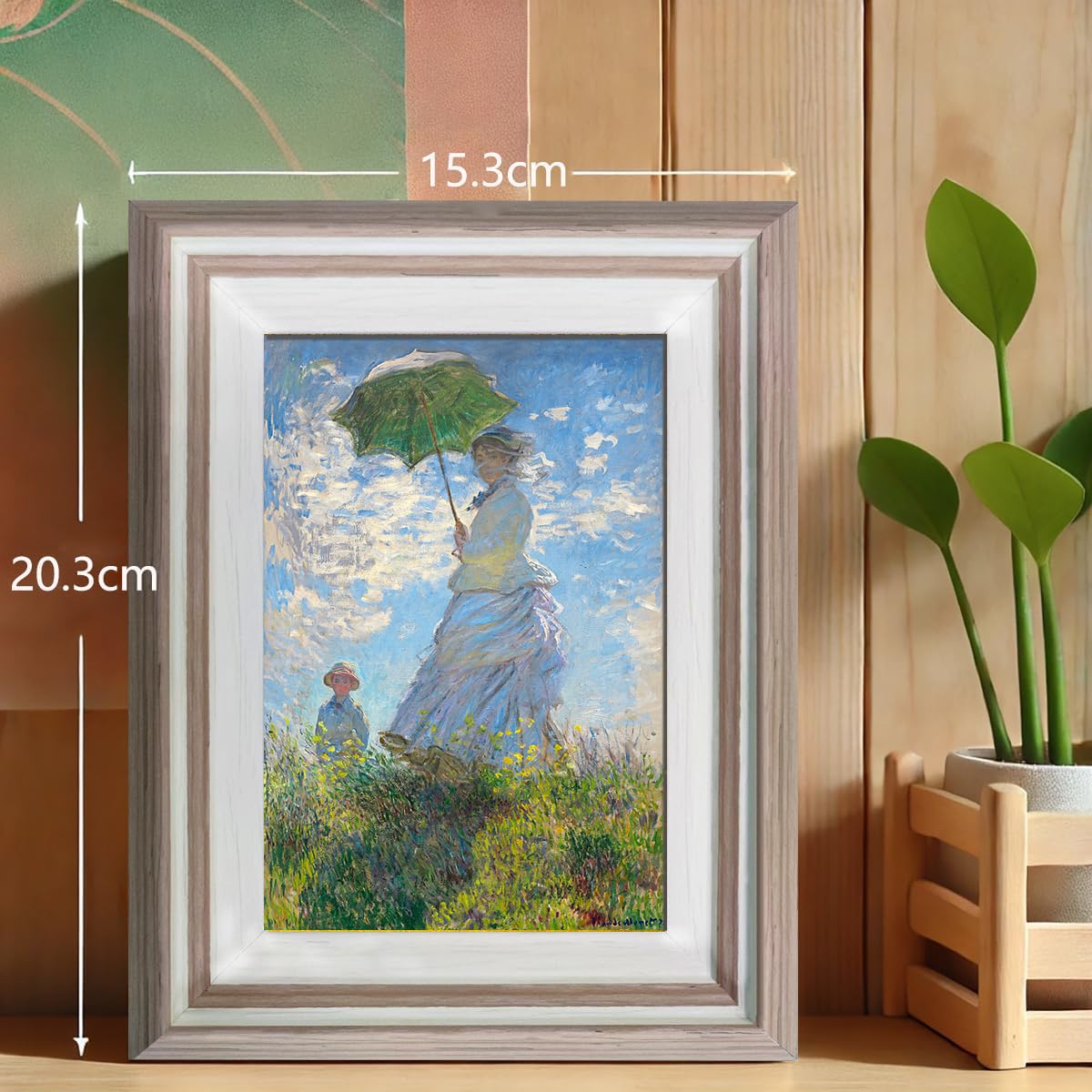 油絵 散歩、日傘をさす女 モネ 模写 ６号 F６ 油絵 散歩、日傘をさす女 モネ 模写 6号 F6 - メルカリ