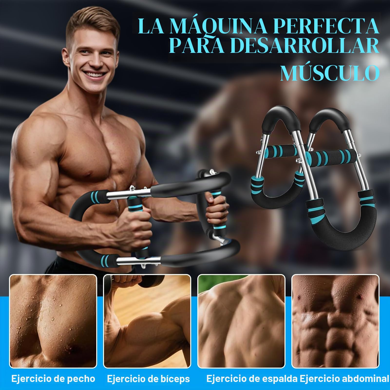 Twister - Entrenador de brazos ajustable en forma de U, para el pecho, para hombre, con diseño desmontable, equipo de entrenamiento para el hogar, la oficina y los viajes