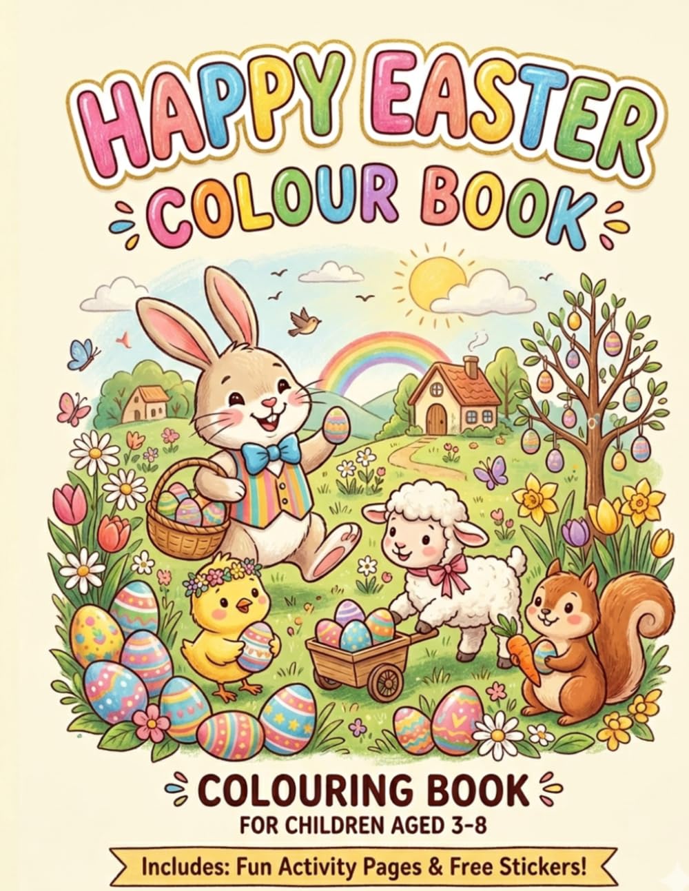 Happy Easter a Children's Book: A Fun Easter Coloring Adventure for Kids Ages 3-8
