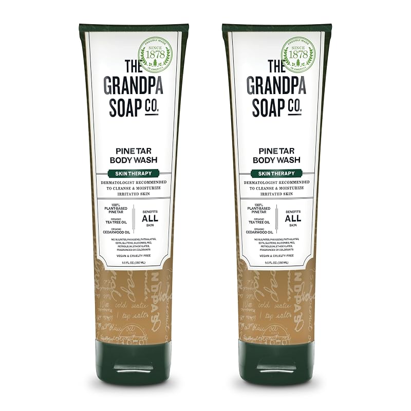Grandpa's sabonete líquido corporal de alcatrão de pinho com óleo de melaleuca, 2 frascos de 280 mL