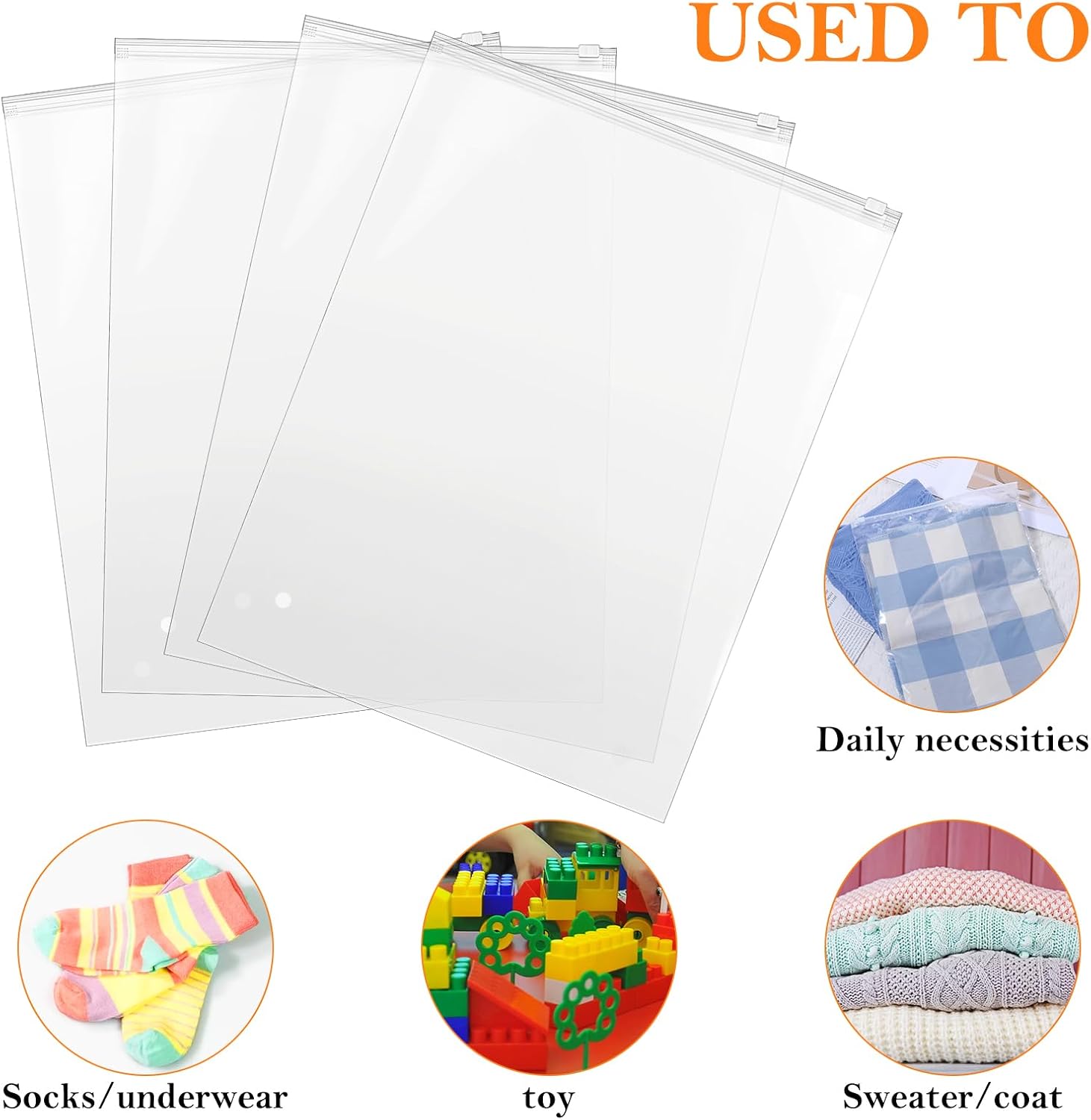 100 Count 11" x 14" Large Plastic Reclosable Zip Bags, 2 mil, 1.5 Gallon Size Zip Storage Bag Clear Plastic Poly Bags with Lock Seal Zipper for Home Kitchen Clothing Crafts Packing and Shipping