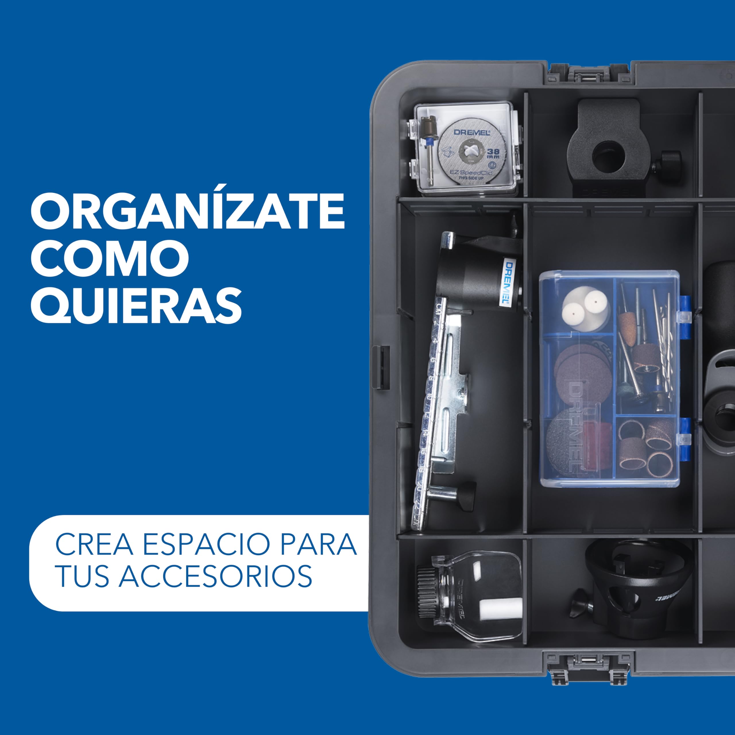 Dremel 8240 Multiherramienta Inalámbrica 12V con Batería de 2Ah, 5 Complementos, 1 Maletín Platinum BOX, 65 Accesorios para Cortar, Grabar, Lijar, Pulir, Afilar y Perforar
