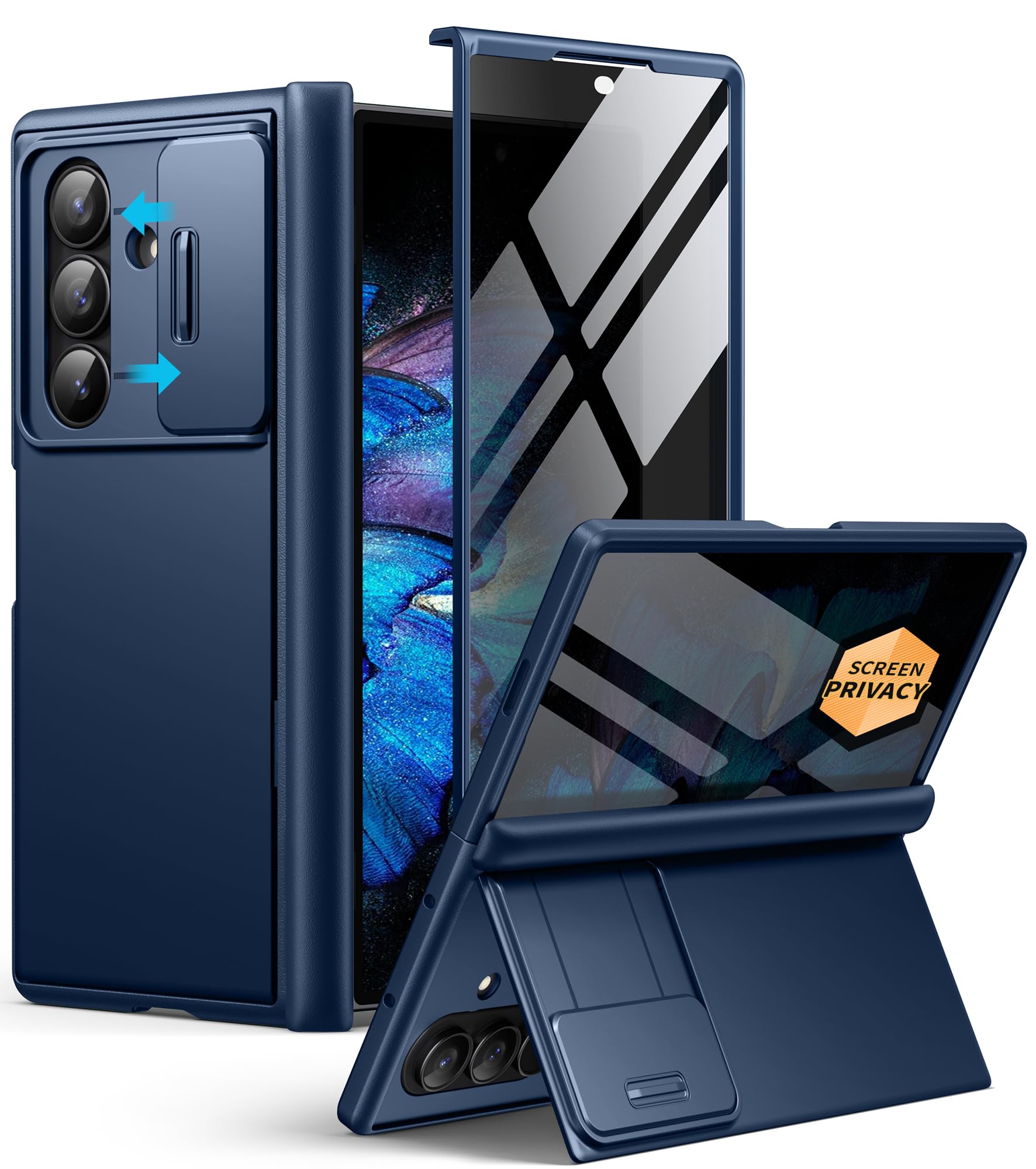Photo 1 of ***STOCK PHOTO FOR REFERENCE ONLY***
BERFY for Z Fold 7 Case with Privacy Screen Protector, [Anti Spy] Hidden Kickstand & Slide Camera Cover & Hinge Protective, Full Body Shockproof Phone Case for Samsung Galaxy Z Fold 7, Maroon