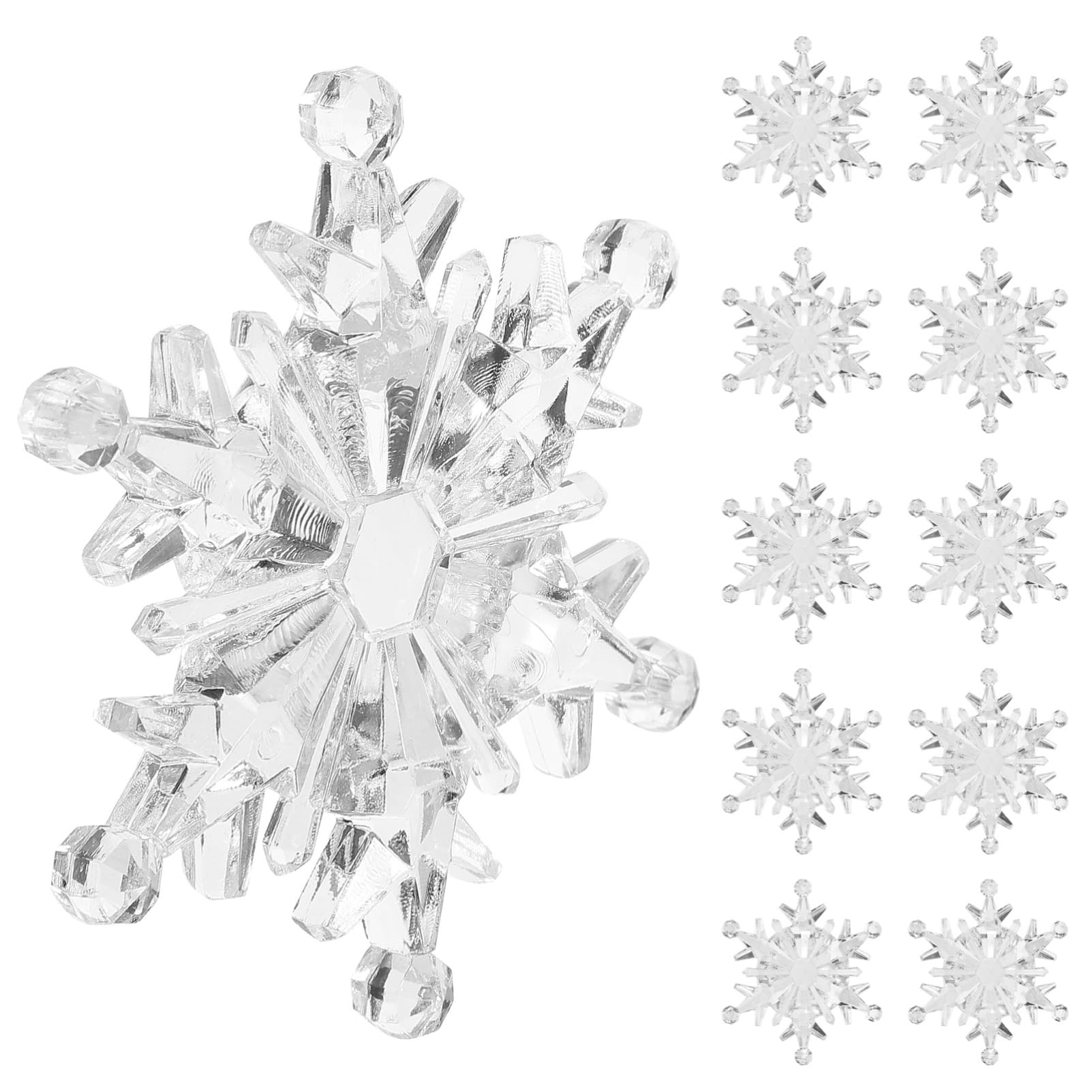 ABOOFAN 50stücke Schneeflocke Hängendes Ornament Aus Acryl Für Weihnachtsbaumdeko Fenster Und Wand-Dekoration Cartoon-weihnachtsdekor Für Party Und Geschenke