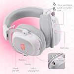 Redragon H510 PRO Zeus-X RGB Casque de jeu sans fil - 7.1 Surround Sound - 53MM Pilotes audio dans les tampons d'oreille en mousse de mémoire - Casque multiplateformes - USB Propulsé pour PC/PS4/NS, blanc
