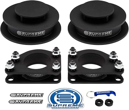 Supreme Suspensions - Full Lift Kit for 2002-2007 Jeep Liberty KJ 2.5" Front Strut Spacers + 2" Rear Spring Spacers High-Strength Carbon Steel Lift Kit 2WD 4WD PRO KIT