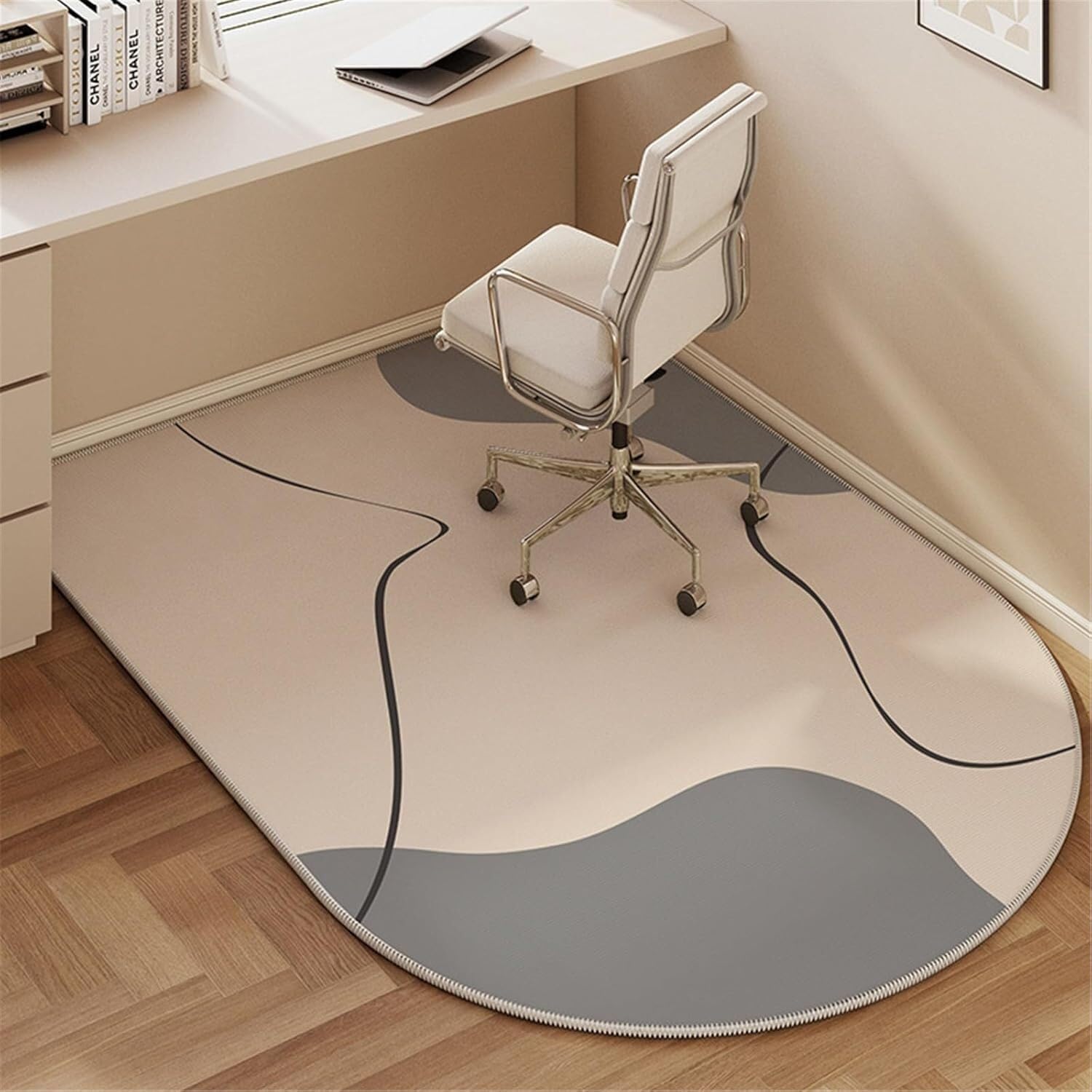 SSDDLZEQ Premium durable range Modern Minimalist Computer Chair, Gaming Chair Cushion And Wooden Floor Design(Grey,90x120cm)