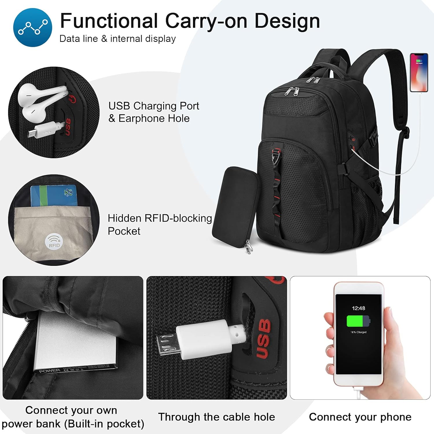 Backpack Charging Blocking Computer Backpacks Photo