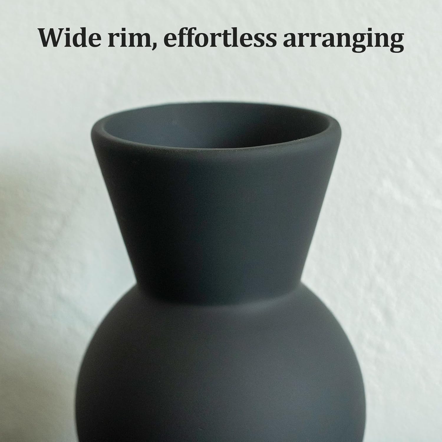 Ceramic Flower Vase Set of 3, Fake Flowers in Vase for Centerpieces with 8 Artificial Autumn Chrysanthemums Artificial Decorative Swags - Image 3