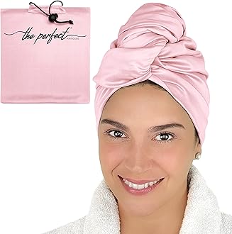 Microfiber Hair Towel Wrap Ultra-Fine - - Anti-Frizz and Never Falls Off - Curly Girl Method Approved - Dry Hair Half Time