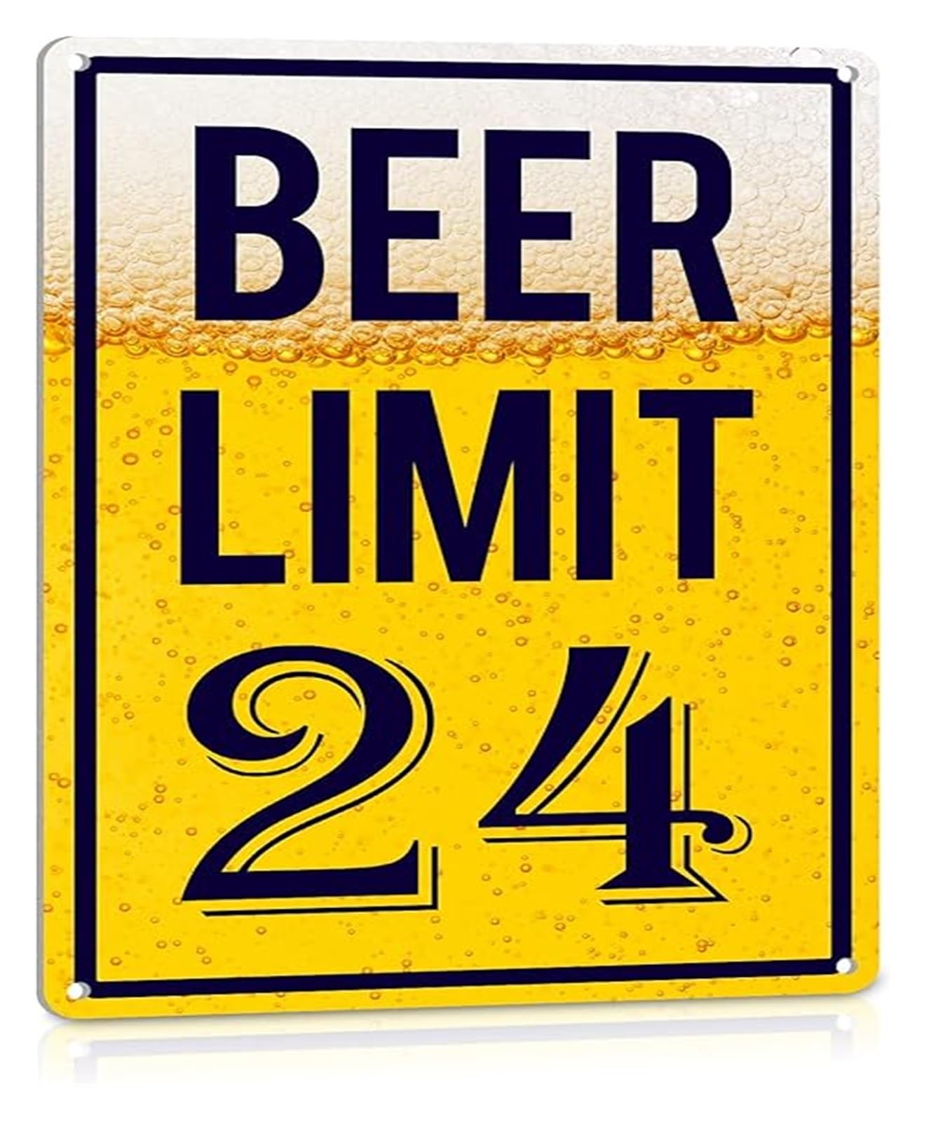 ZDVHOMCB Funny Beer Limit Sign Traffic Sign Style Aluminum Metal Tin Sign for Man Cave or Garage 8 X 12 in