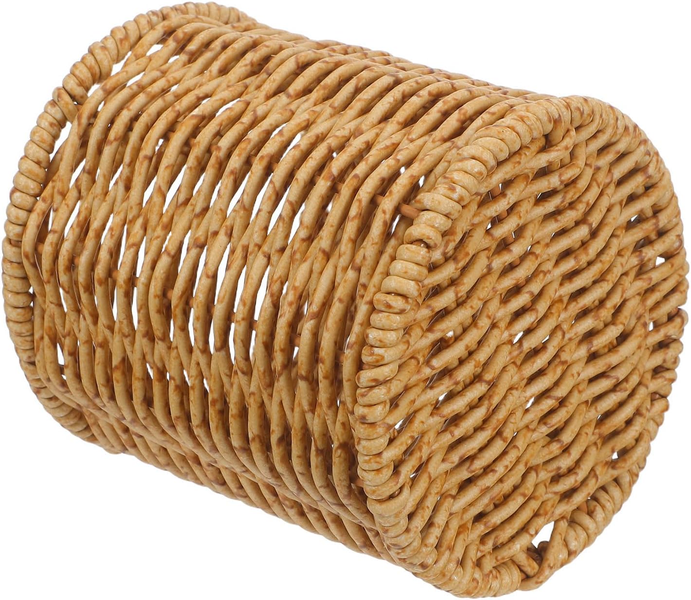 Rustic Wicker Style Chopsticks Holder for Kitchen Counter Storage Brown