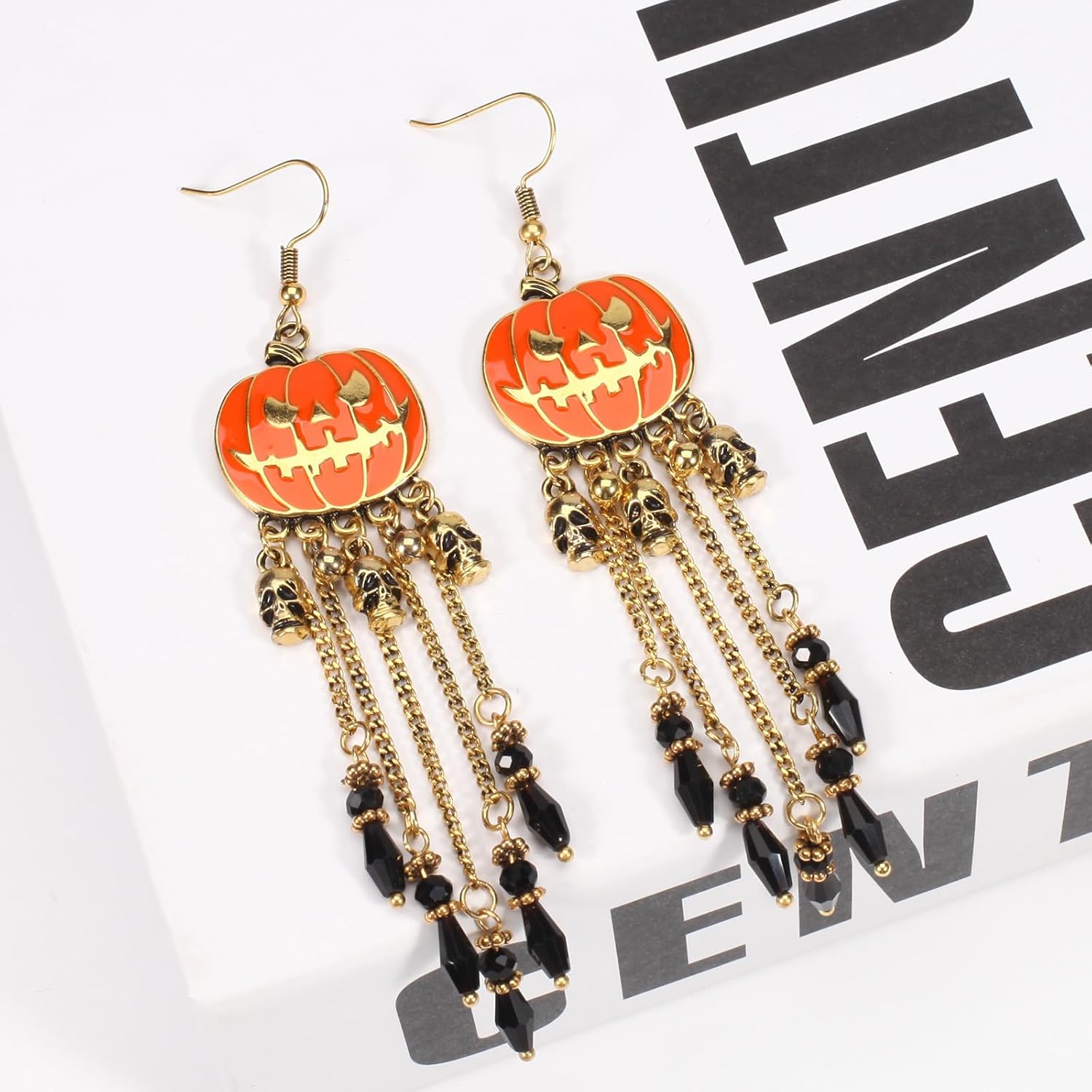 Halloween Earrings for Women Long Boo Earring Pumpkin Statement Earrings Halloween Jewelry Accessories - Image 4