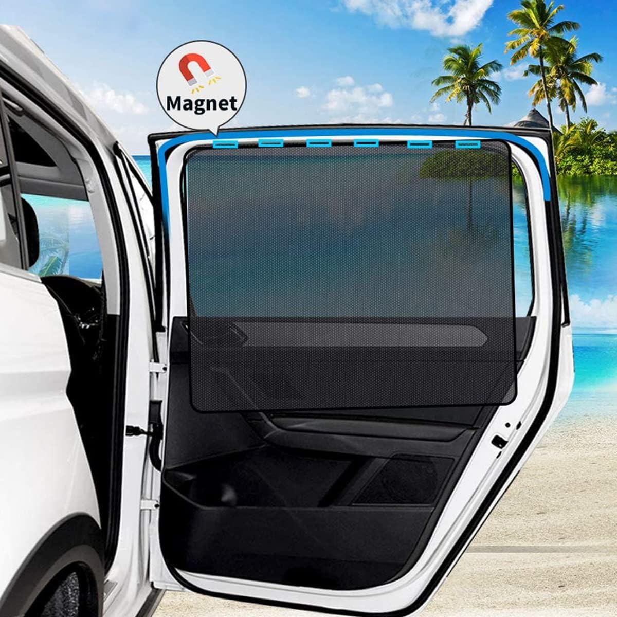 Showay 2PACK Car Window Material, Shades for Baby, Block Heat and Sun