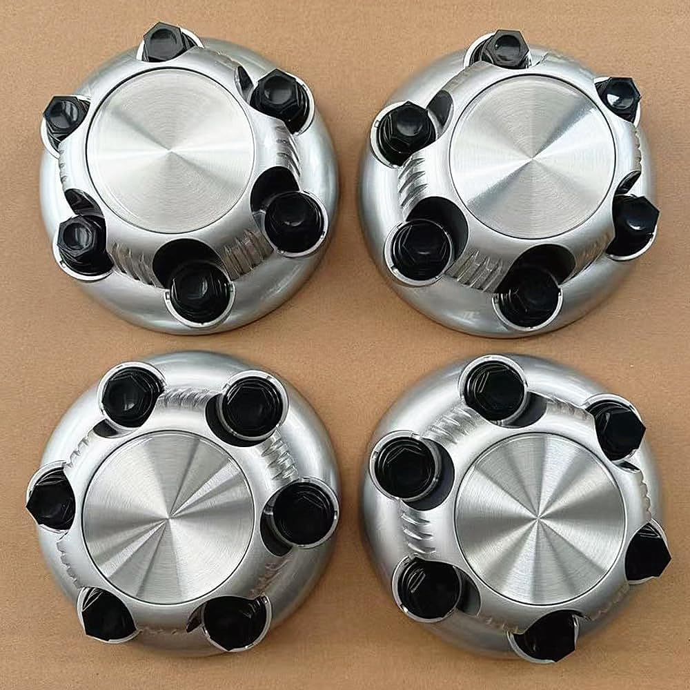 4pcs for Chevy Silverado 1500 1500 2500 3500 HD-Replacement Tahoe Avalanche,6 Lugs Hub Center Cap 7-1/4" Chrome #15067580#15067578 OEM (Matte Silver)