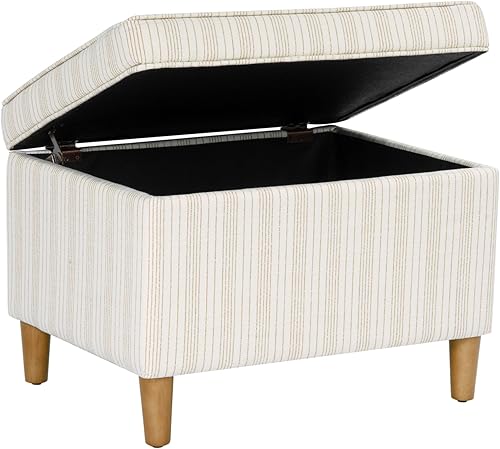 Miniatura 142 de Spatial Order Decoración del hogar | Otomana tapizada mediana rectangular de almacenamiento | Otomana con tapa con bisagras con almacenamiento para