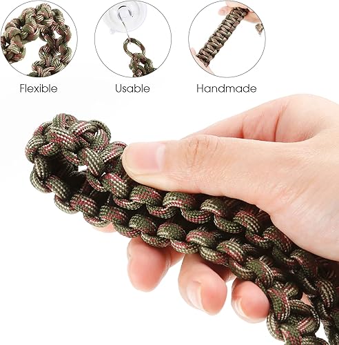 2 Pcs Reptile Vines for Climbing Bendable Jungle Vines Made of Handmade Umbrella Cord Weaving Rope Decor with 3 Suction Cup Accessories for Chameleon Crab Lizards Snakes Gecko Frog Hermit Crab