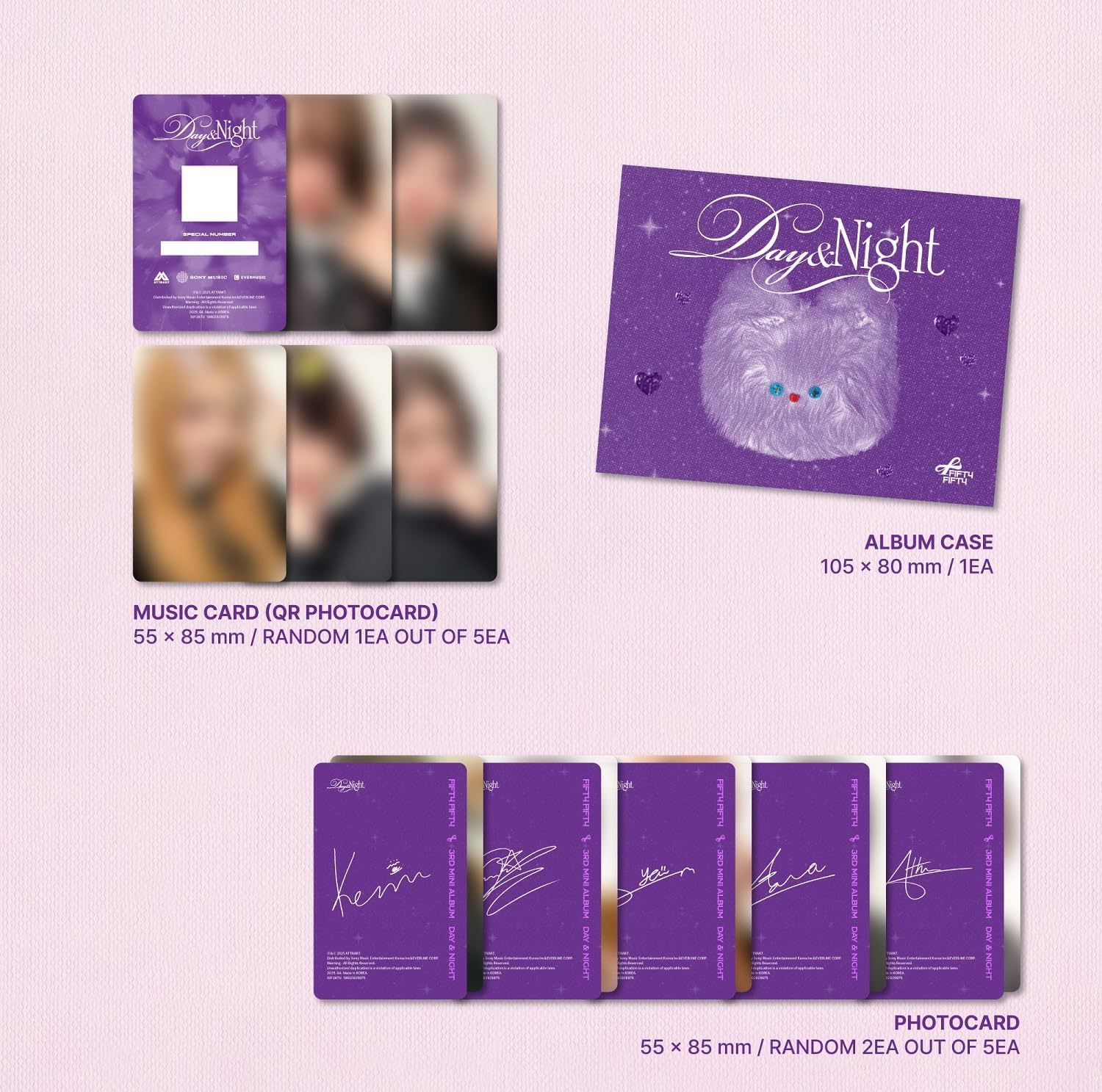 Fifty Fifty - 3rd Mini Album Day & Night Ever version (2 versions SET)