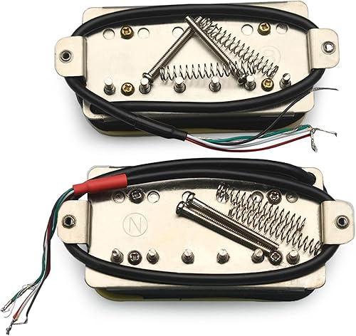 Miniatura 4 de SAPHUE Alnico 5 Pastilla Guitarra Eléctrica Humbucker Pastilla Doble Bobina Alnico V Piezas de Guitarra MarfilNegro