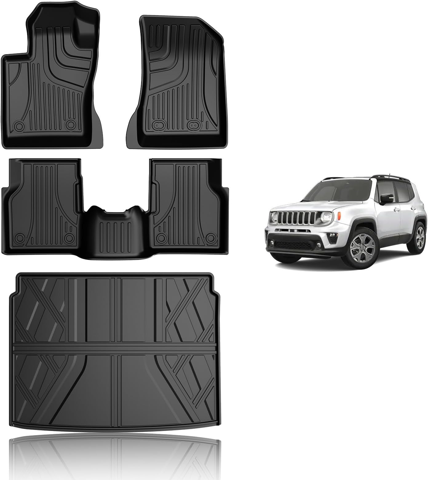 biosp Car Floor Mats for Jeep Renegade 2015 2016 2017 2018