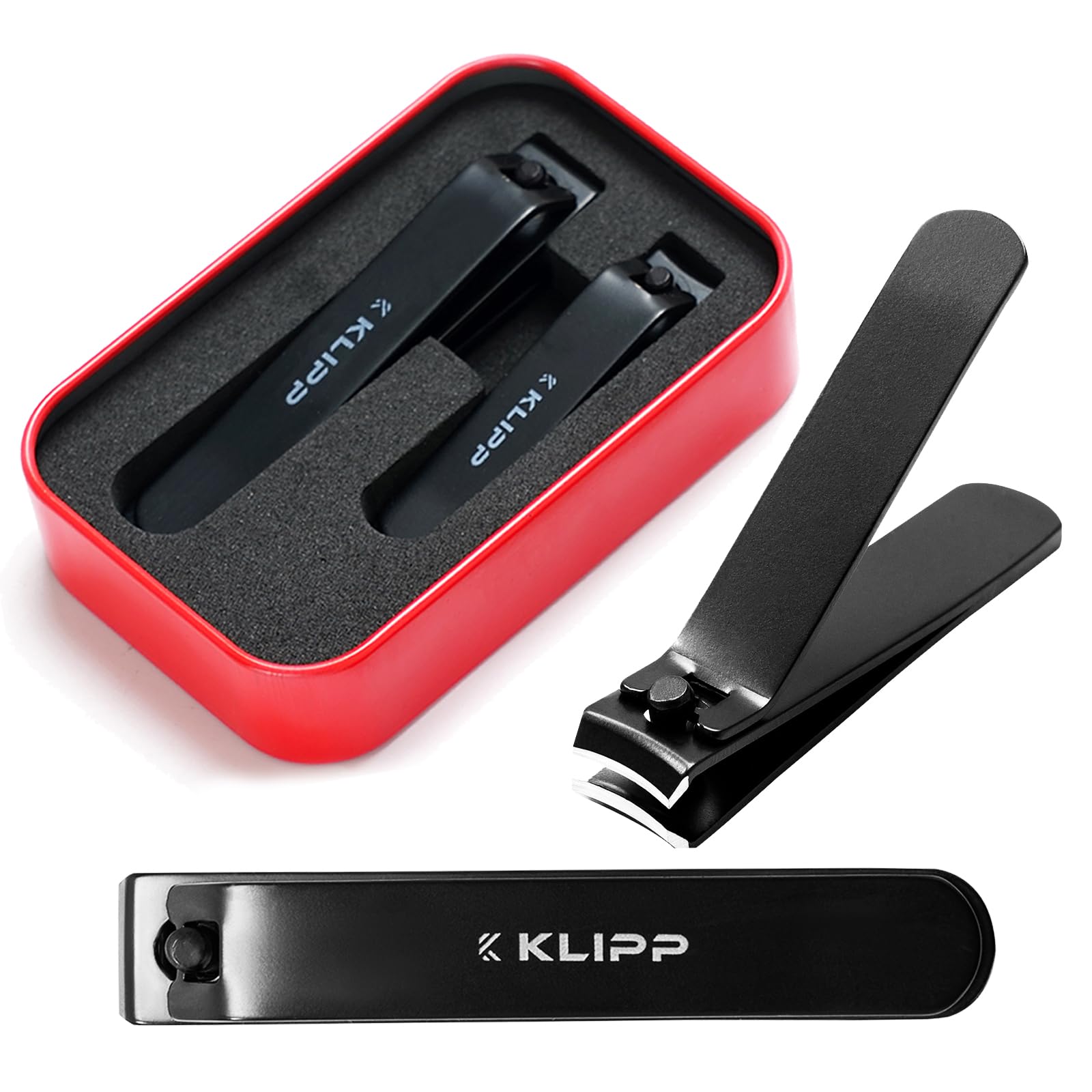 Nail Clipper Set for Men Women Stainless Steel Fingernail Clipper Toe Nail Clippers with Curved Straight Blades Toe