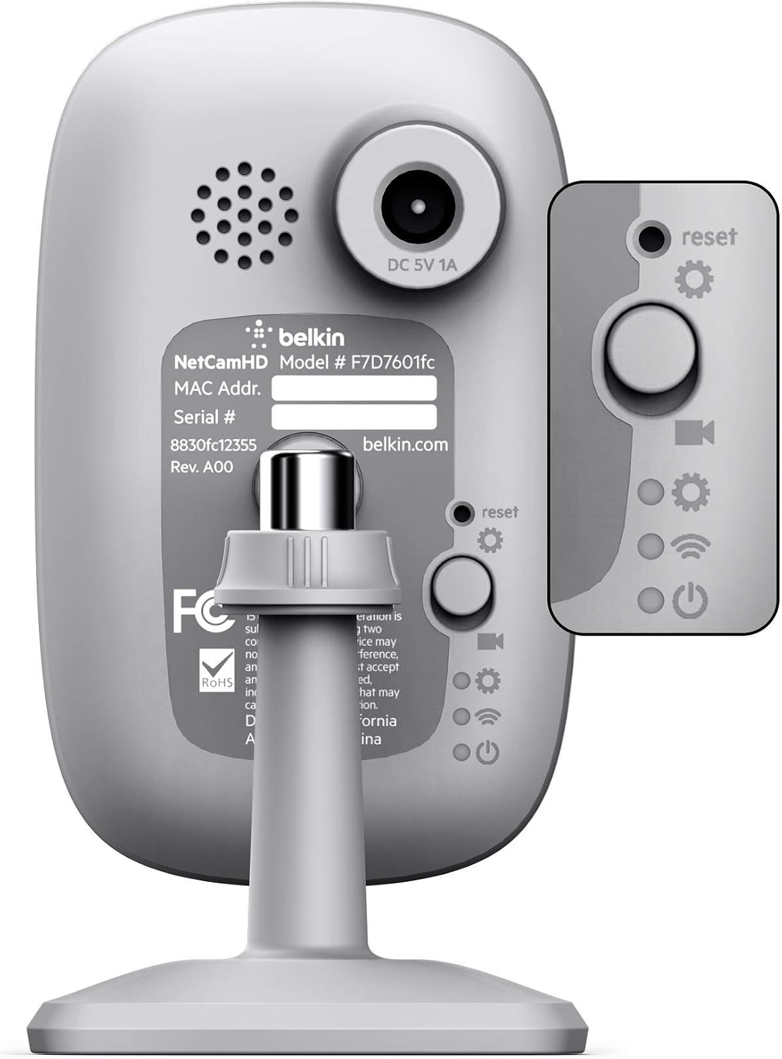 Belkin NetCam HD Wireless IP Camera for Tablet and Smartphone with Night Vision and Digital Audio (F7D7602)