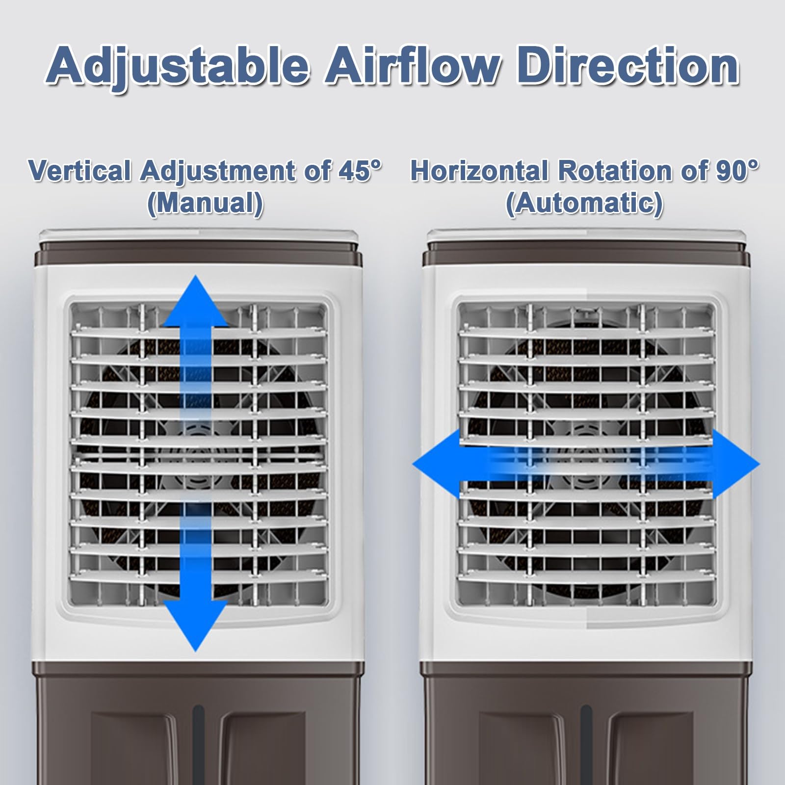 Aire Acondicionado Portátil Sin Tubo, Equipo con Oscilación 90°, Depósito 17L, 100W, 83x47x35cm, Aptado para Interiores