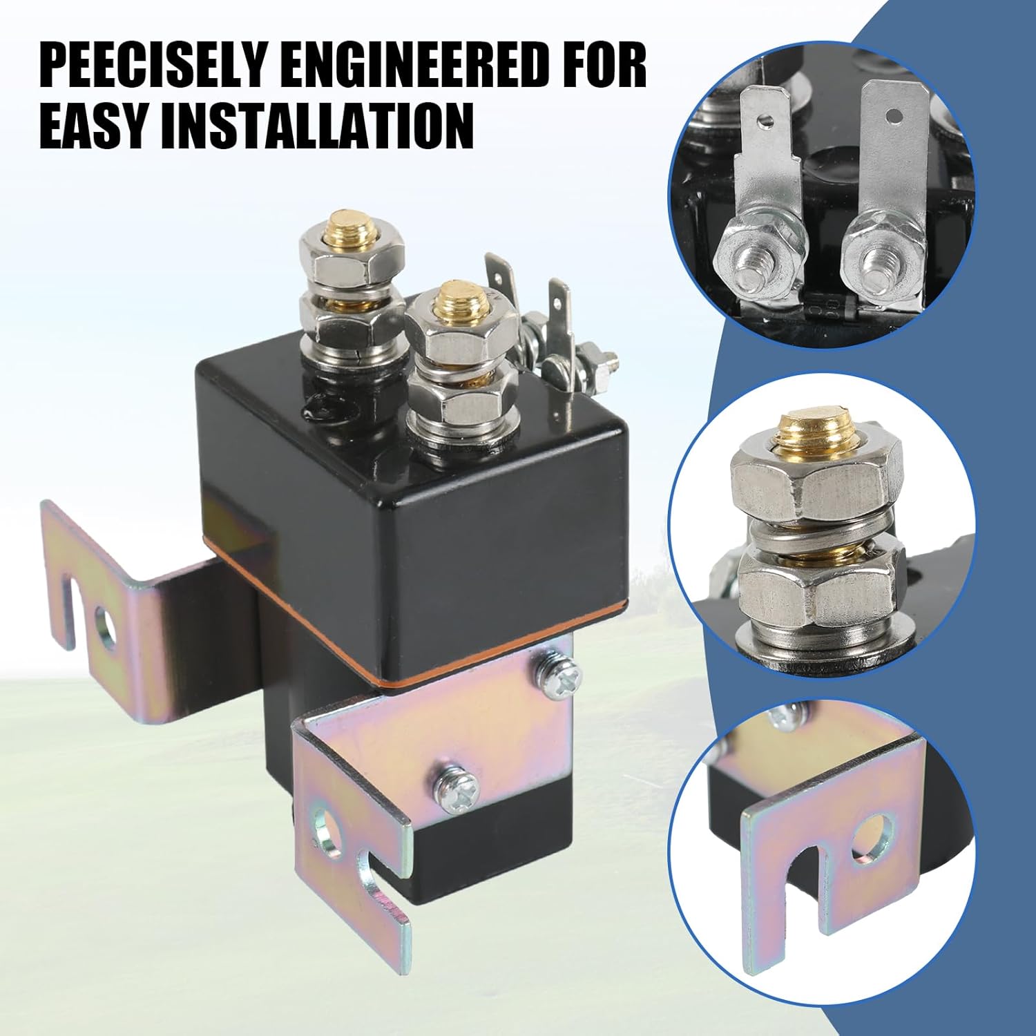 48V Golf Cart Solenoid 4 Terminal Solenoid Coil Compatible with Club Car 95-Up DS For 04-Up Precedent Golf Carts 101908701 102774701 5722