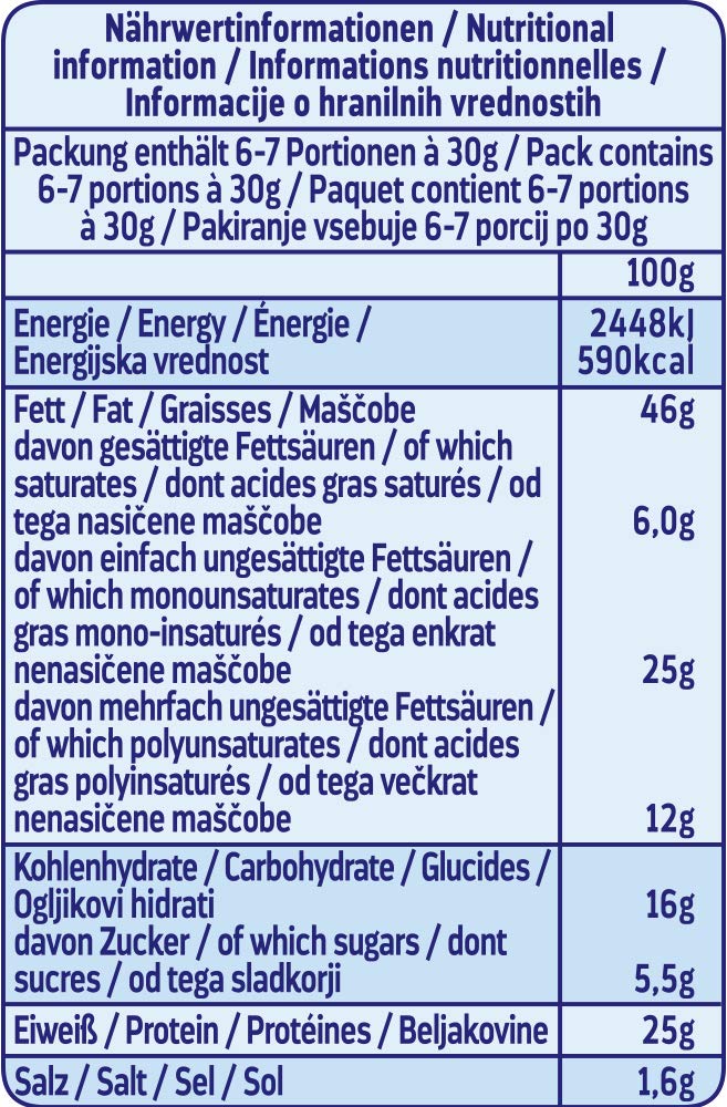 ültje Erdnüsse pikant gewürzt, ohne Fett geröstet, Dose, 16er Pack (16 x 180 g)