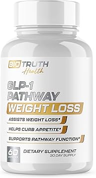 GLP-1 BioTruth Health | Assists Metabolic Pathways Linked to GLP-1 Signaling - Promotes Weight Loss for Women & Men, Helps Appetite Control & Promotes Energy - 3rd Party Tested Supplement - 60 Pills
