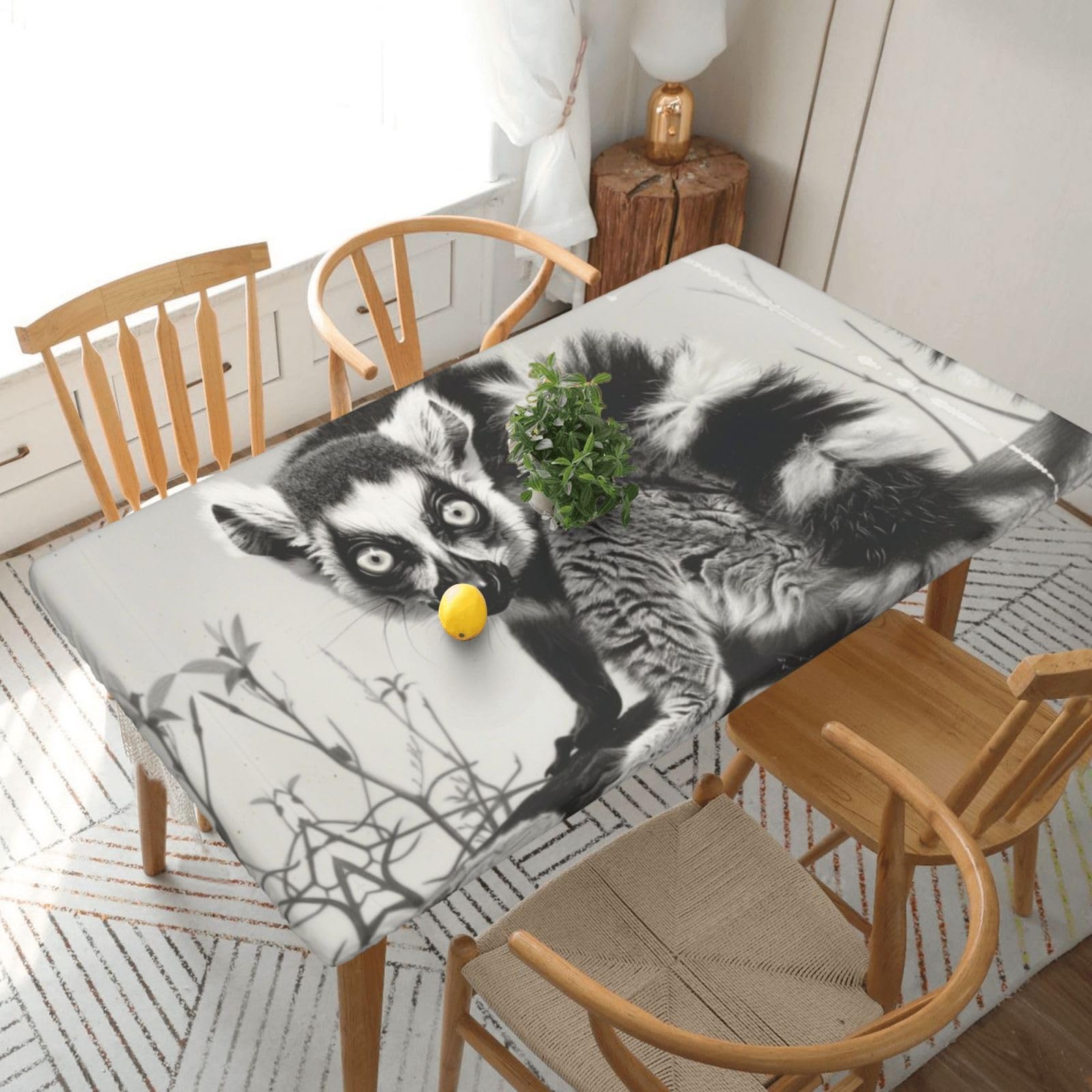 Nappe lémurienne élastique anti-tache pour supprimer les plis sur table 1,5 m