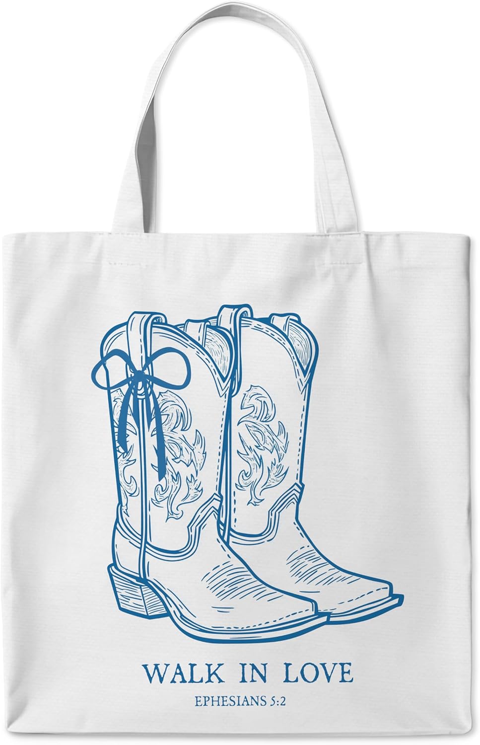 Western Bible Canvas Tote Bags, Christian Gifts for Women Girls, Cute Coquette Reusable Tote Bag for Church Shopping