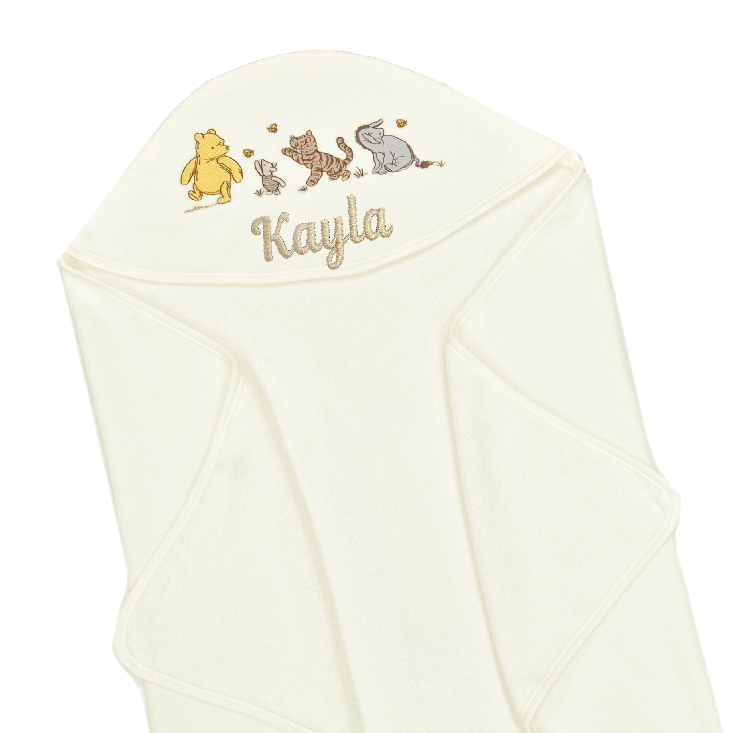 Disney Winnie the Pooh Baby Towel Personalised Hooded Piglet Tigger Eeyore (Personalised Winnie the Pooh Towel) — view 6