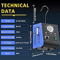 Vista 7 de Automotive Smoke Machine, Upgraded 19PSI Leak Detector Unit Kit Dual Mode Built-in Air Pump DC12V EVAP Vacuum Exhaust Leak Diagnostic Tester Tool